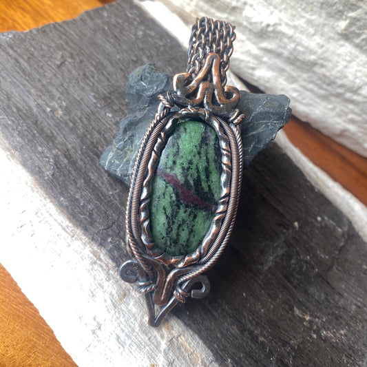 Ruby And Zoisite Pendant