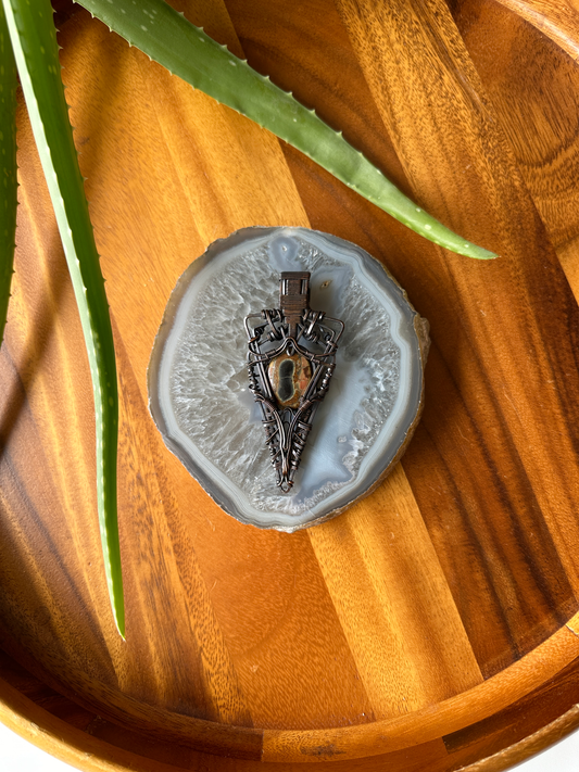 Septarian Wire Pendant